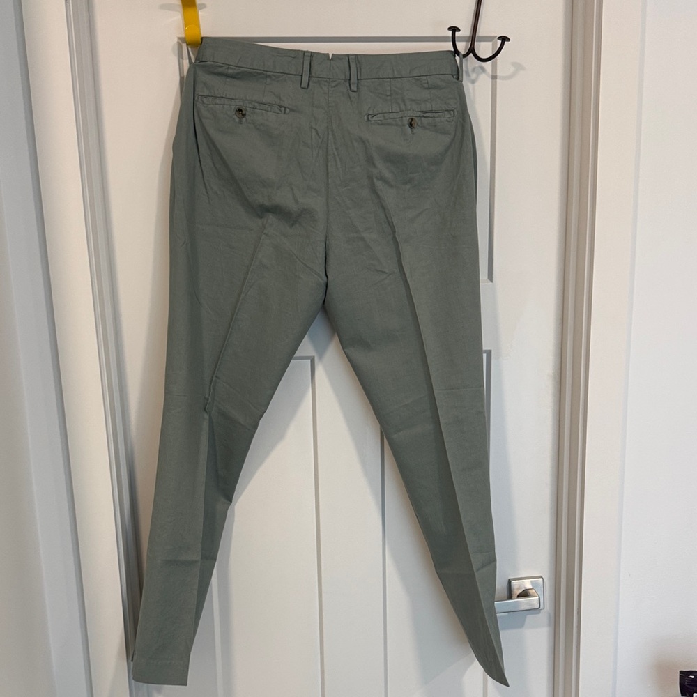 Bonobos Men's Slim Sage Light Green Chinos 36x32 Cotton Linen NWOT - Picture 5 of 6
